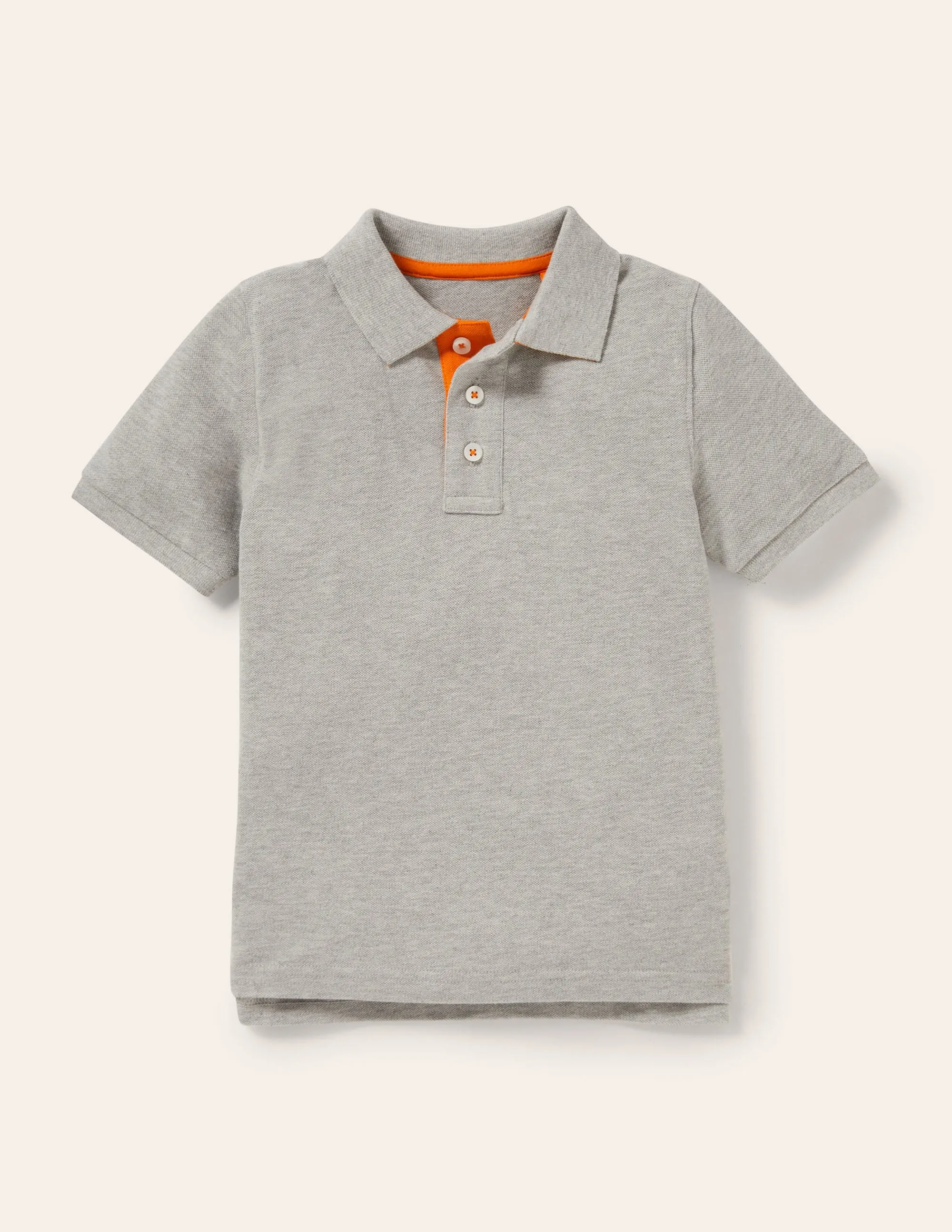 Piqué Polo Shirt-Grey Marl