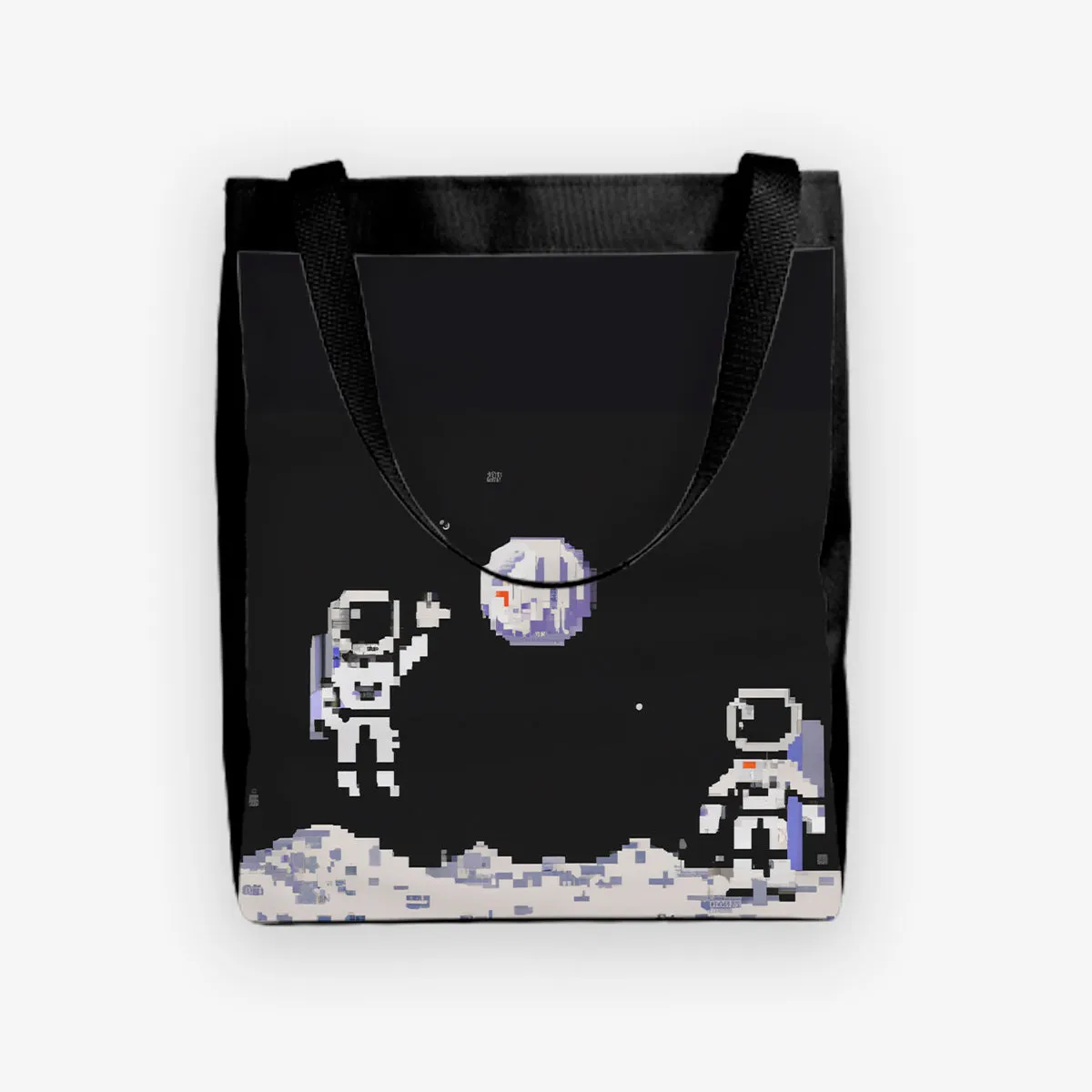 Pixel Astronauts On The Moon Day Tote