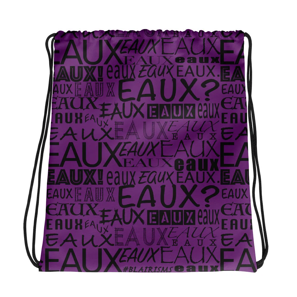 Purple AllEAUXver Drawstring bag
