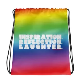 Rainbeaux Tagline Drawstring bag