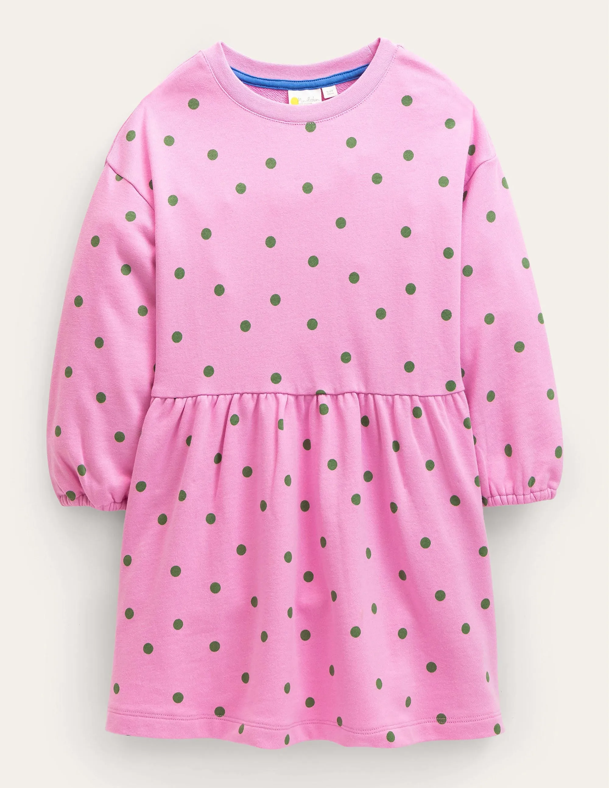 Relaxed Jersey Dress-Lilac Pink/Safari Green Spot