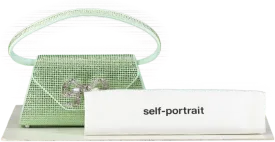 Self-Portrait Green Crystal Embellished Bow Mini Shoulder Bag
