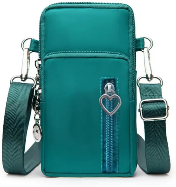 Small Crossbody Bag for Women, Durable Nylon Large Capacity Shoulder Bag with Built-In Headphone Port
