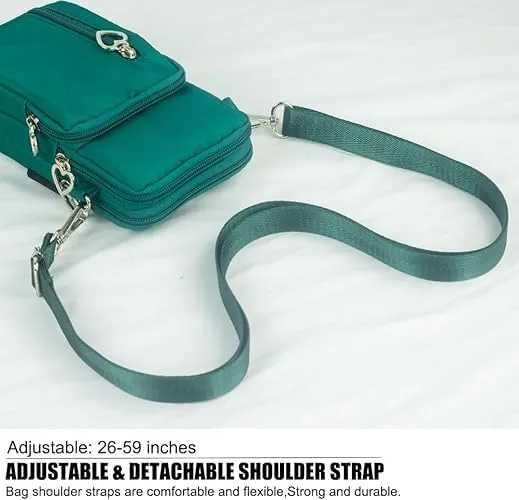 Small Crossbody Bag for Women, Durable Nylon Large Capacity Shoulder Bag with Built-In Headphone Port