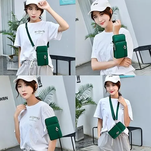 Small Crossbody Bag for Women, Durable Nylon Large Capacity Shoulder Bag with Built-In Headphone Port