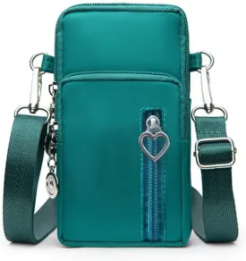 Small Crossbody Bag for Women, Durable Nylon Large Capacity Shoulder Bag with Built-In Headphone Port