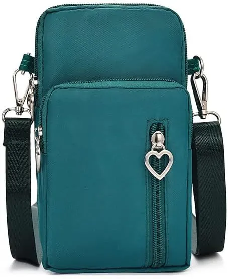 Small Crossbody Bag for Women, Durable Nylon Large Capacity Shoulder Bag with Built-In Headphone Port