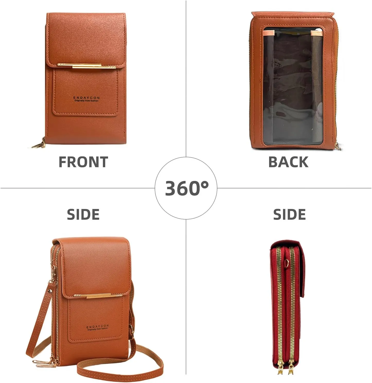 Small Crossbody Cell Phone Bag for Women, Mini Shoulder Purse with Credit Card Slots