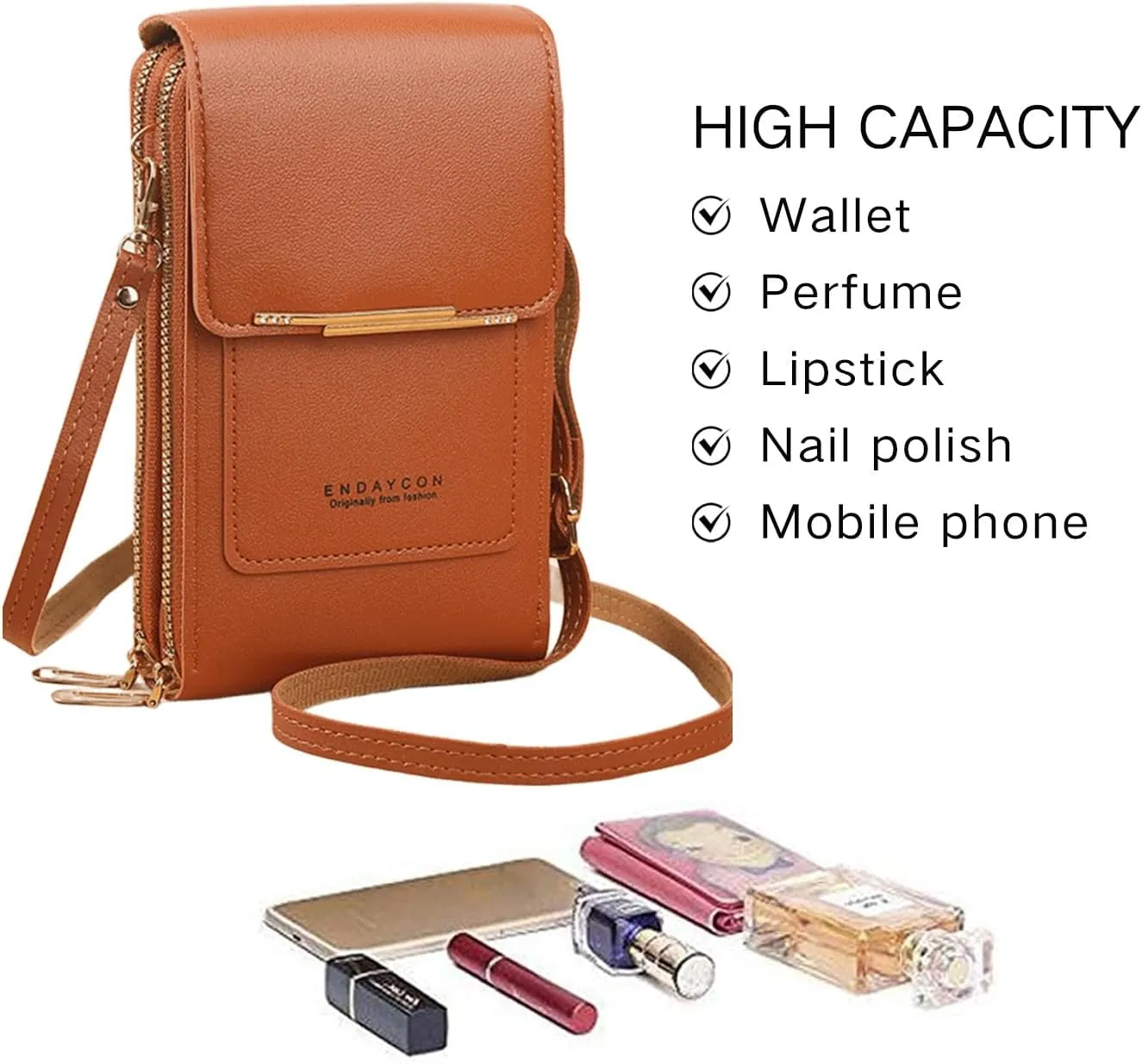 Small Crossbody Cell Phone Bag for Women, Mini Shoulder Purse with Credit Card Slots
