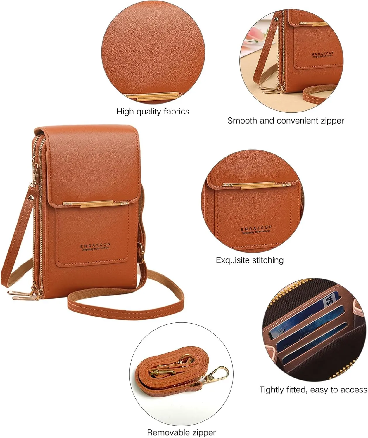 Small Crossbody Cell Phone Bag for Women, Mini Shoulder Purse with Credit Card Slots