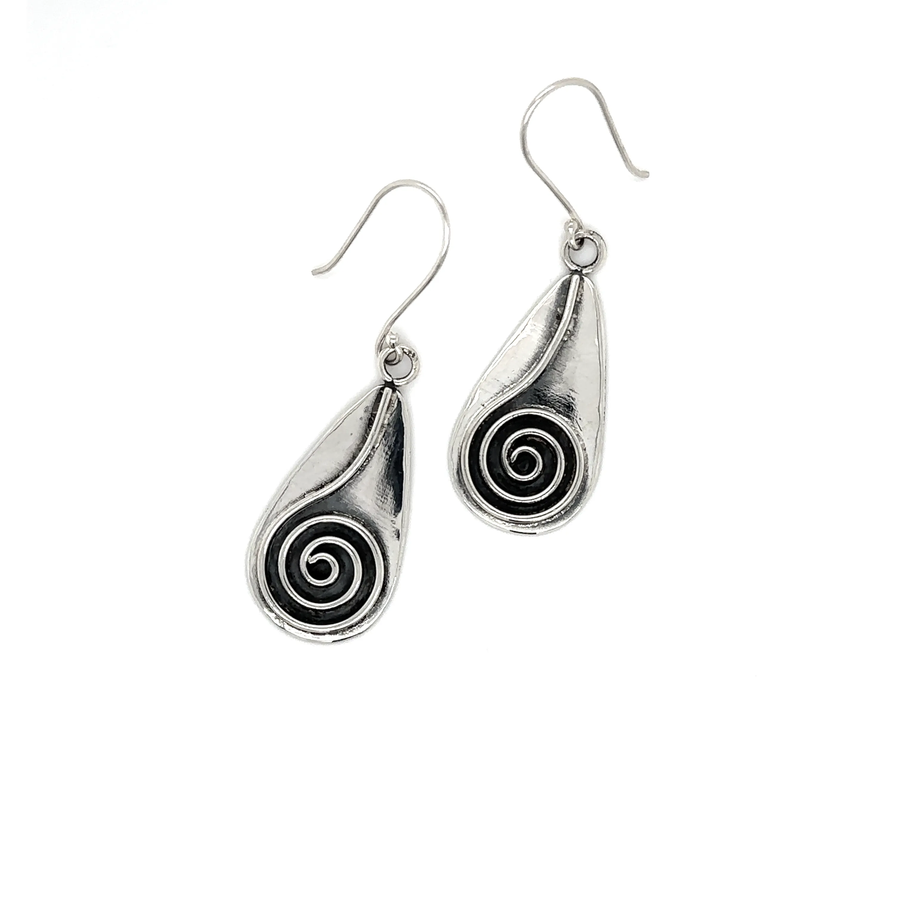 Statement Teardrop Spiral Earrings