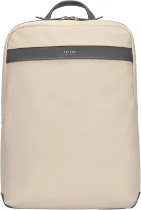 Targus 15" Newport Laptop Backpack, Tan - Mens and Womens Fashion Forward Backpack for Business and Travel, Fits Laptops Up To 15" (TBB59906GL)