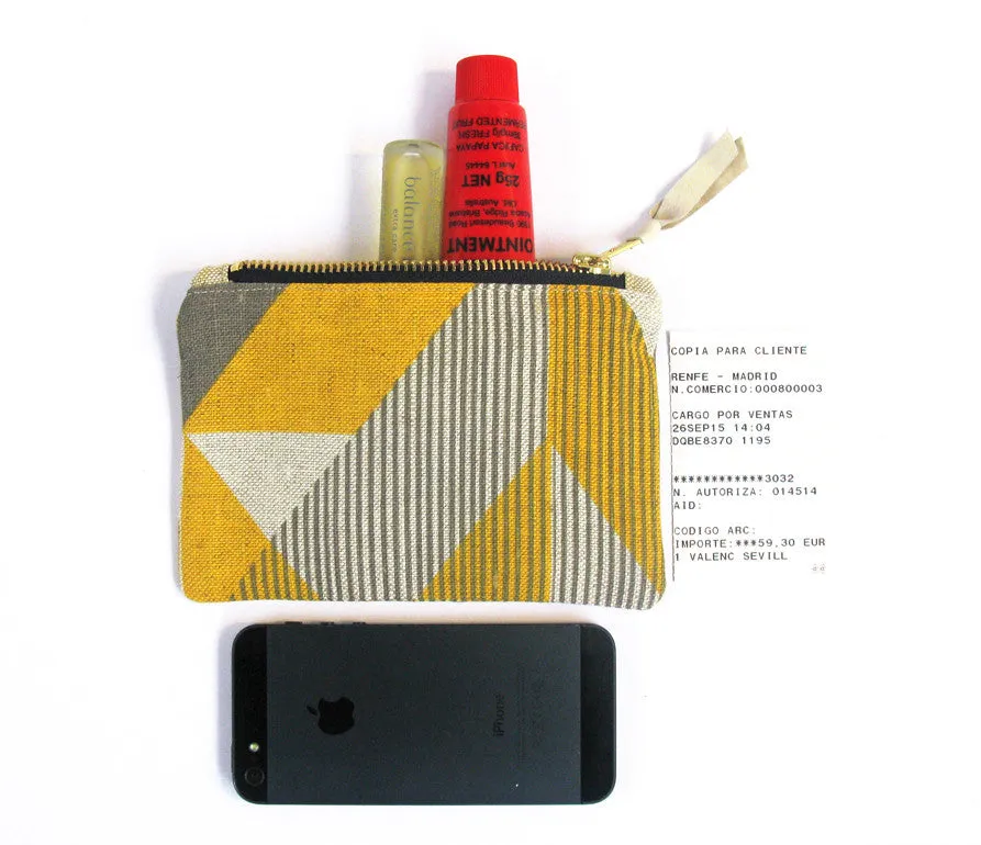 Trigonometry pouch: Yellow, Grey