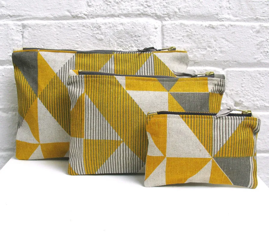 Trigonometry pouch: Yellow, Grey