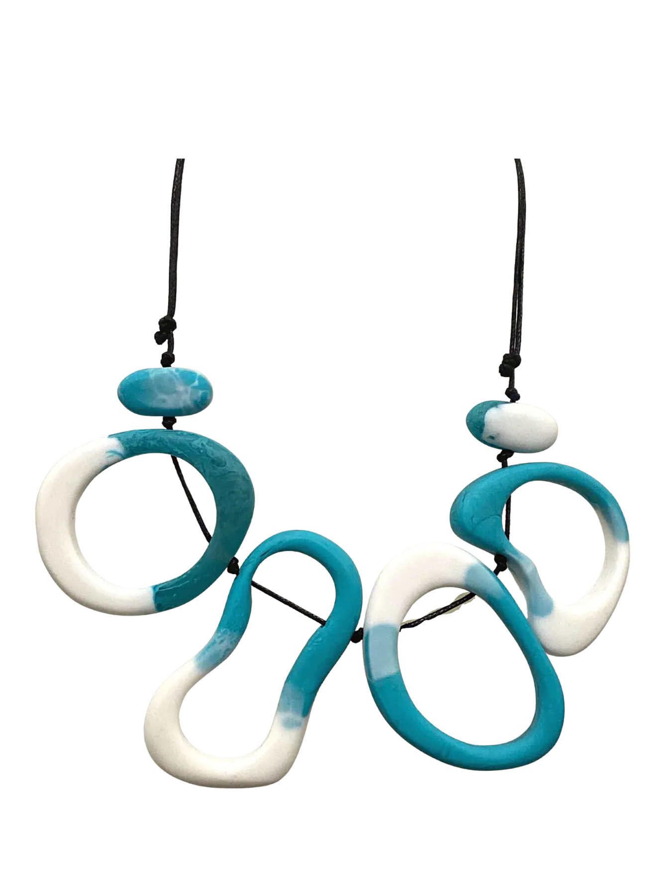 Turquoise and white resin necklace | DARCY