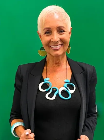 Turquoise and white resin necklace | DARCY