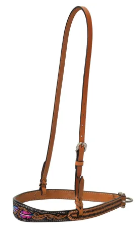 Turquoise Cross Twisted Feather Noseband