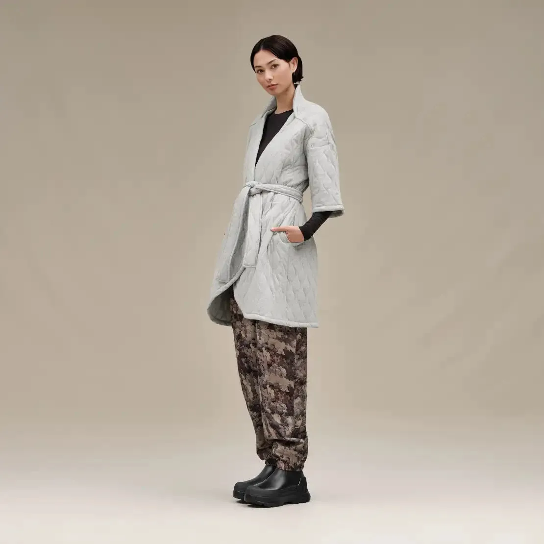 UGG Zellwood Quilted Wrap, Grey Heather