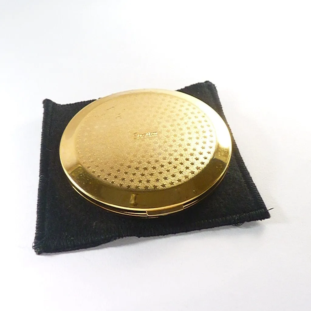 Unused Boxed Gold Plated Vintage Stratton Powder Compact 1960s