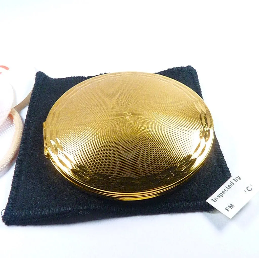 Unused Boxed Gold Plated Vintage Stratton Powder Compact 1960s