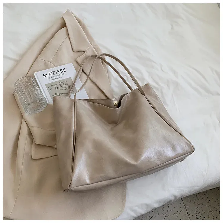VAIGE Vintage Charm Soft Vegan Leather Nova Tote Bag