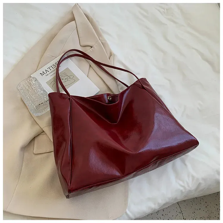 VAIGE Vintage Charm Soft Vegan Leather Nova Tote Bag