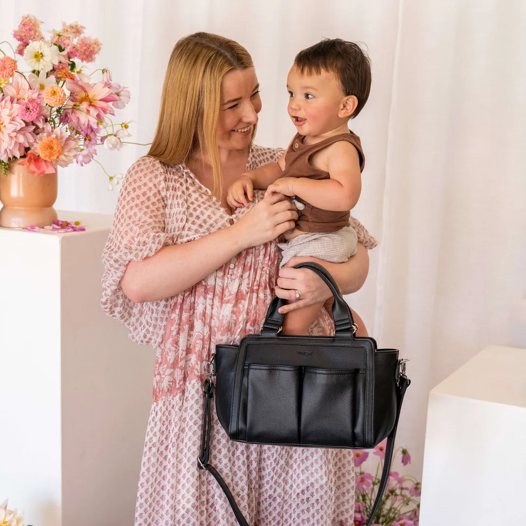 VANCHI Amelia Convertible Pram Caddy - Black