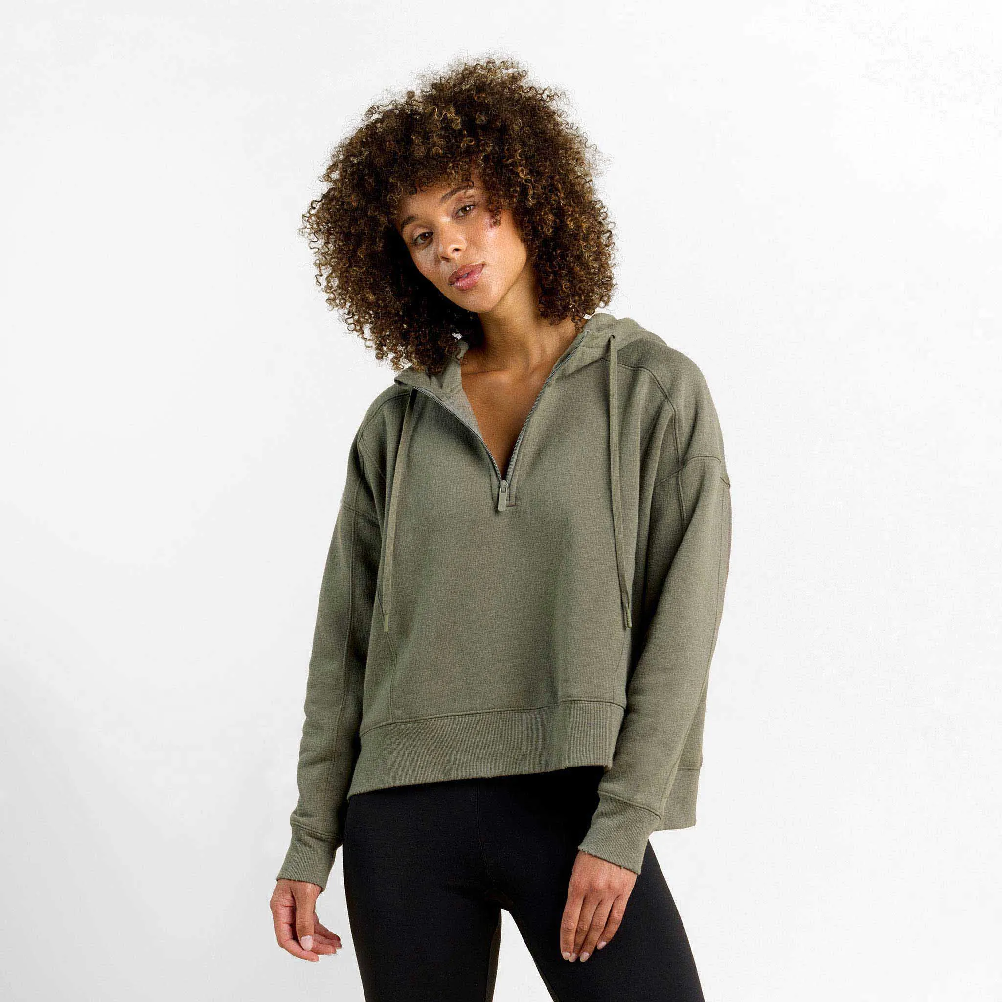 Vintage Fleece Downtime Quarter-Zip | Olive