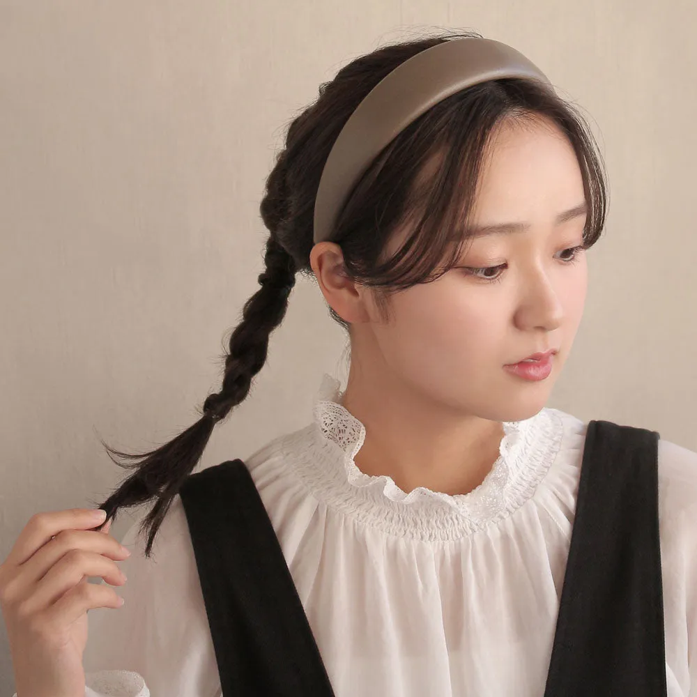 Wide Faux Leather Headband