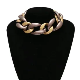 Womens Multi-Color Bold Choker Necklace