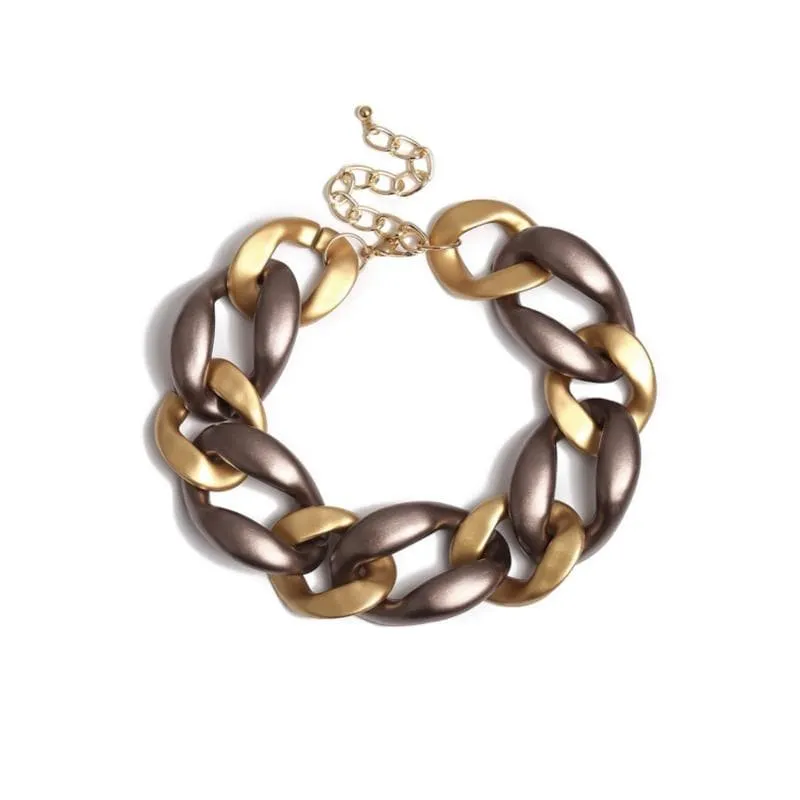 Womens Multi-Color Bold Choker Necklace