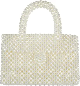 YUSHINY Women Acrylic Beaded Clutch Macaron Color Message Bag with Strap for Wedding Evening Party